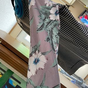 Teal blue floral sweatshirt